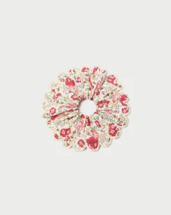 Loeffler Randall Frankie Pink Floral Scallop Scrunchie
