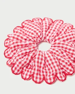 Loeffler Randall Frankie Pink Floral Scallop Scrunchie