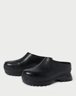 Loeffler Randall Gemma Black Leather Lug Mule