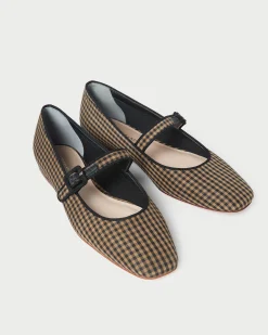 Loeffler Randall Ginger Brown Moiré Mary Jane