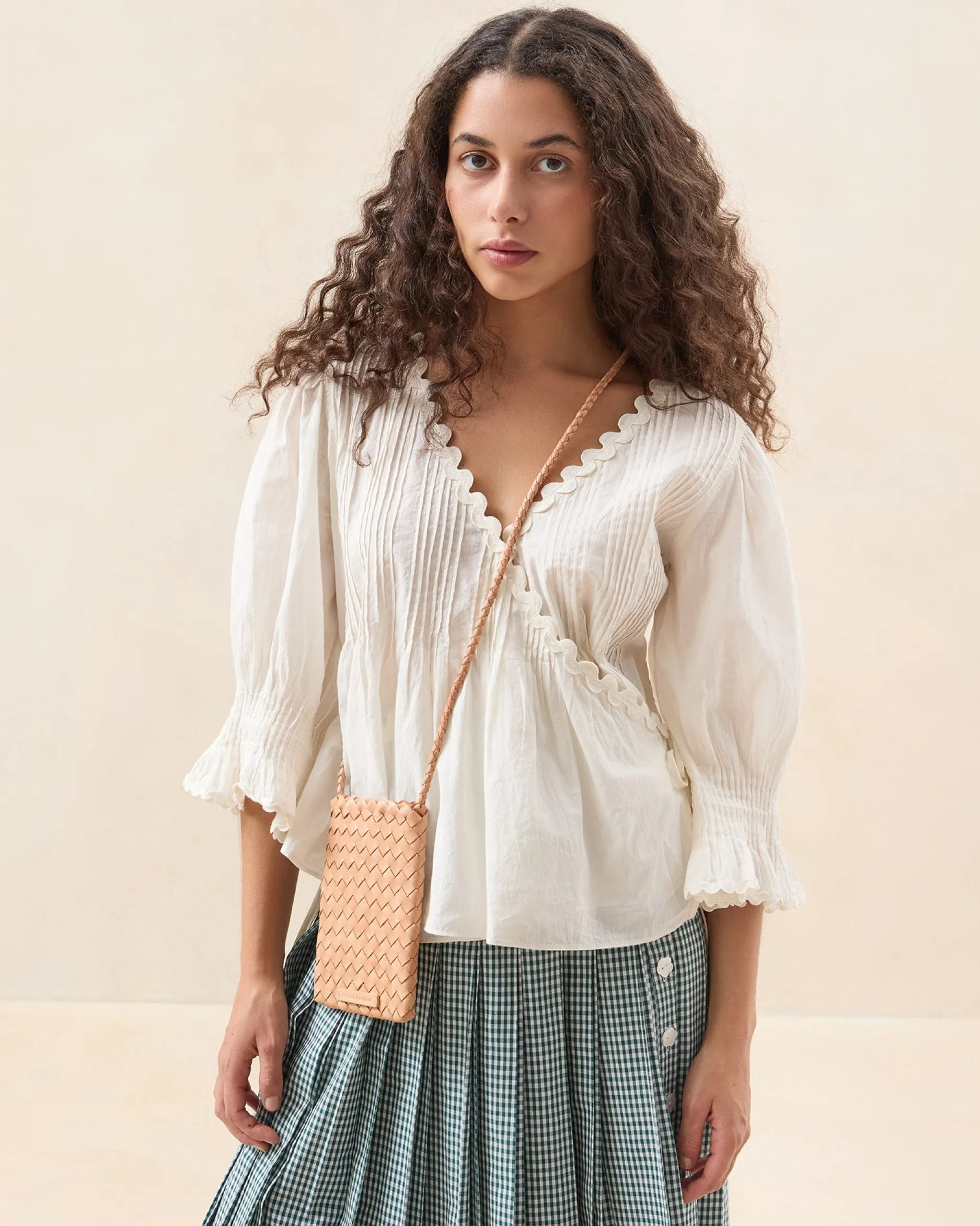 Loeffler Randall Grace Emerald Woven Crossbody