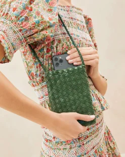Loeffler Randall Grace Emerald Woven Crossbody
