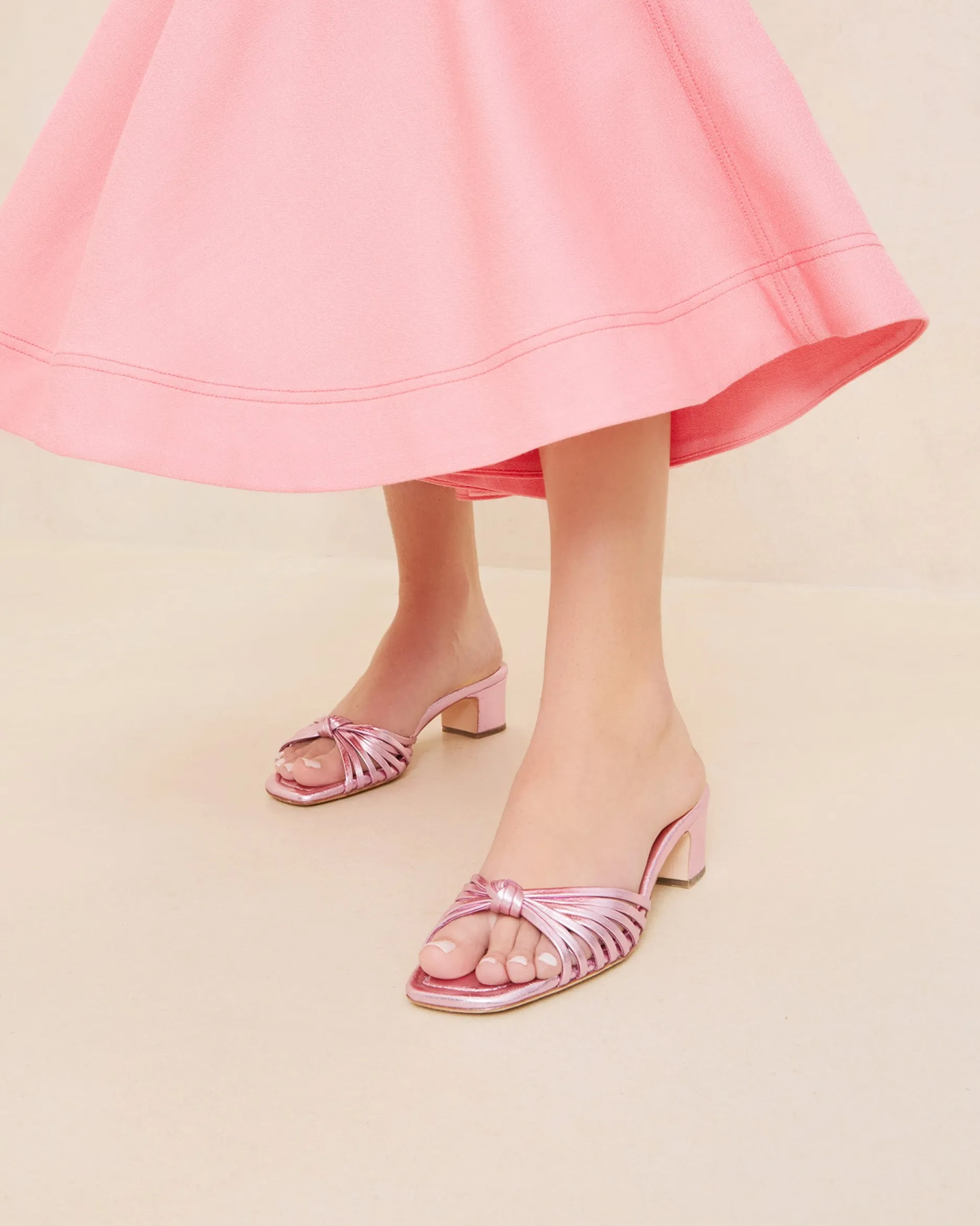 Loeffler Randall Hazel Leather Knot Mule
