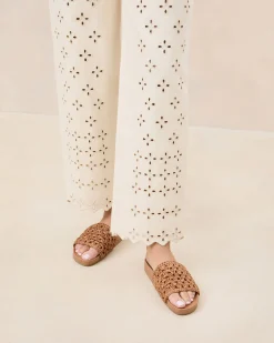 Loeffler Randall Henri Crochet Leather Sandal