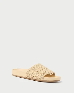 Loeffler Randall Henri Green/White Crochet Raffia Sandal