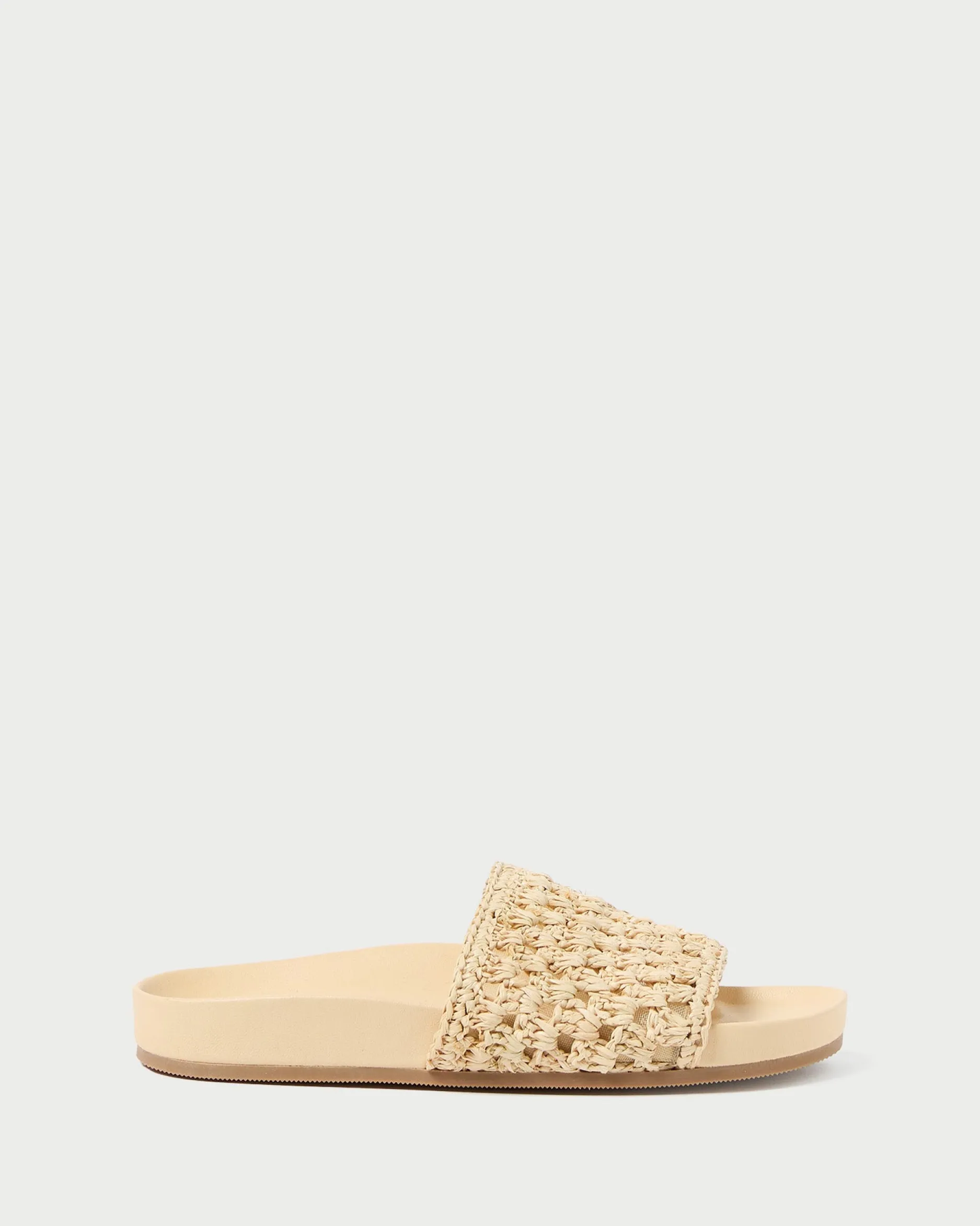 Loeffler Randall Henri Green/White Crochet Raffia Sandal