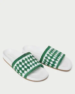 Loeffler Randall Henri Crochet Leather Sandal