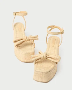 Loeffler Randall Hudson Natural Raffia Platform Sandal