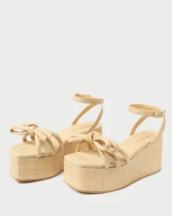 Loeffler Randall Hudson Natural Raffia Platform Sandal