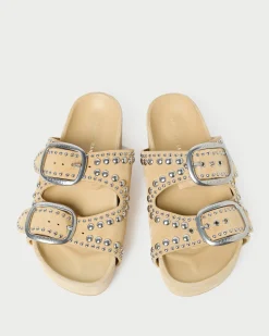 Loeffler Randall Jack Saffron Suede Studded Sandal