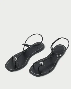 Loeffler Randall Lara Black Leather Sandal
