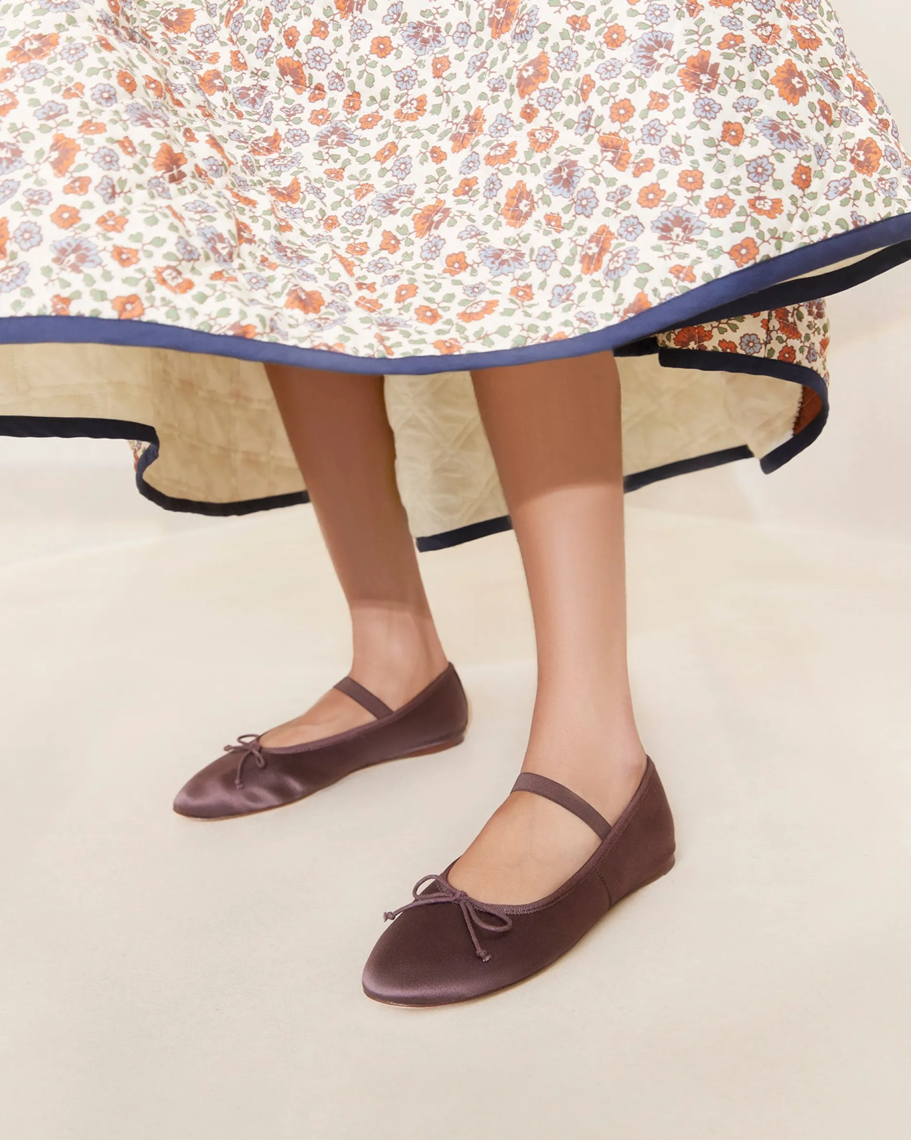 Loeffler Randall Leonie Chocolate Leather Flat