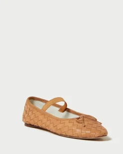 Loeffler Randall Leonie Chocolate Leather Flat