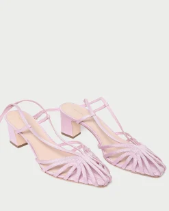 Loeffler Randall Livvy Pink Moiré Heeled Sandal