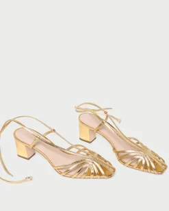 Loeffler Randall Livvy Pink Moiré Heeled Sandal