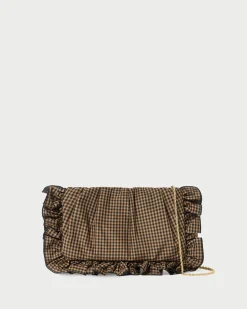 Loeffler Randall Mavis Raffia Ruffle Clutch