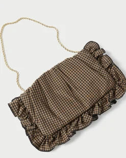 Loeffler Randall Mavis Raffia Ruffle Clutch