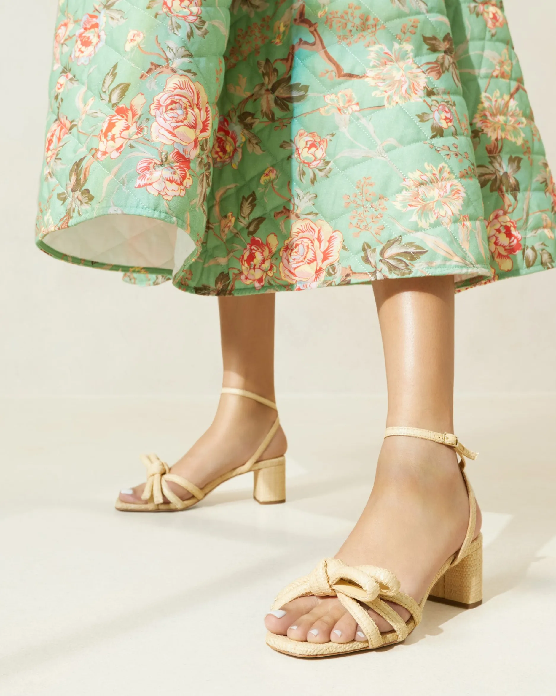 Loeffler Randall Mikel Bow Mid-Heel Sandal