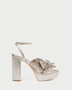 Loeffler Randall Natalia White Lace Bow Heel