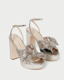 Loeffler Randall Natalia White Lace Bow Heel