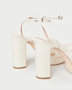 Loeffler Randall Natalia White Lace Bow Heel