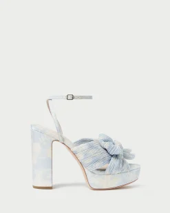 Loeffler Randall Natalia White Lace Bow Heel