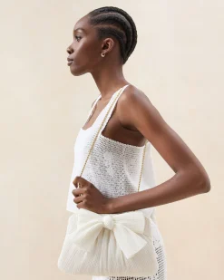 Loeffler Randall Rayne Black Bow Clutch