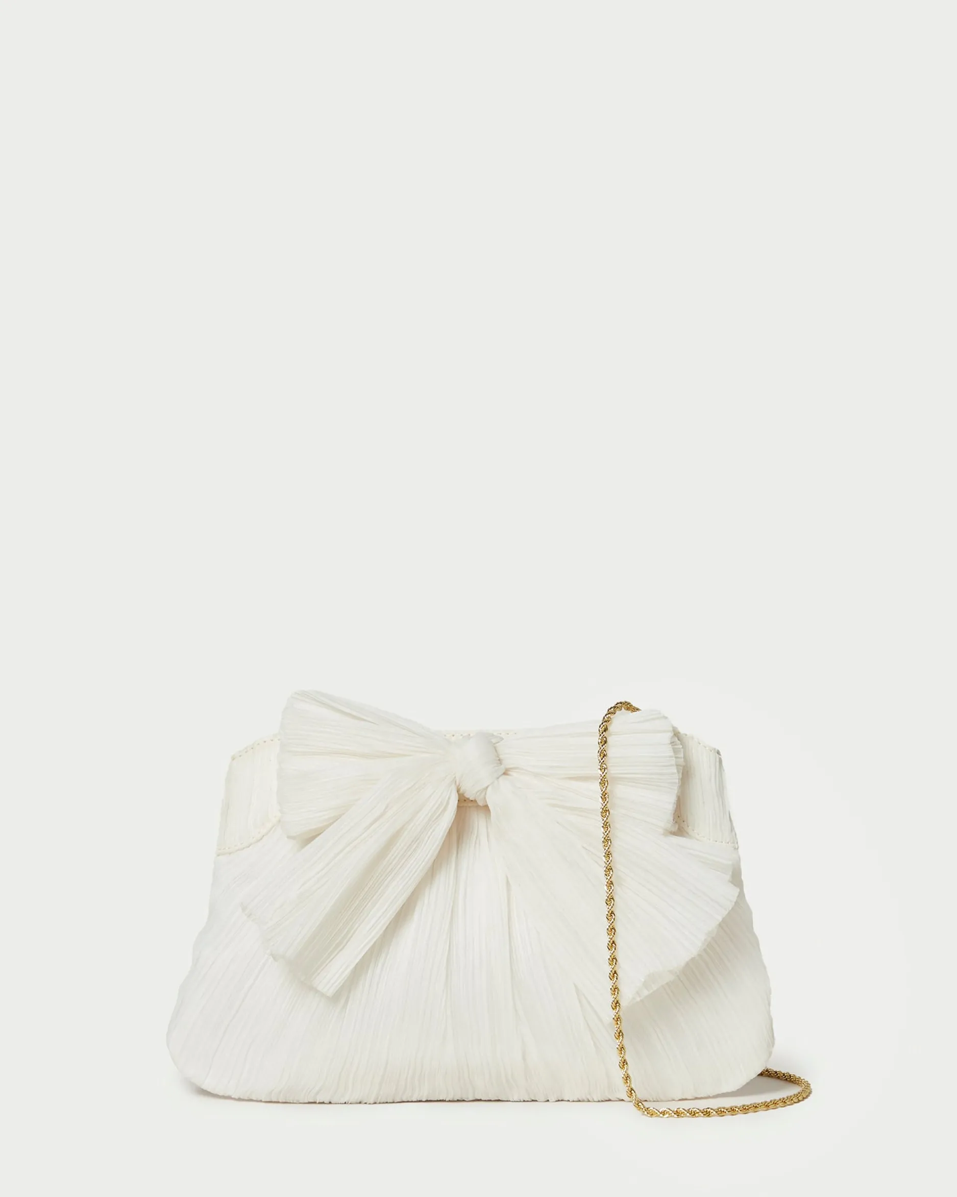 Loeffler Randall Rayne White Lace Bow Clutch