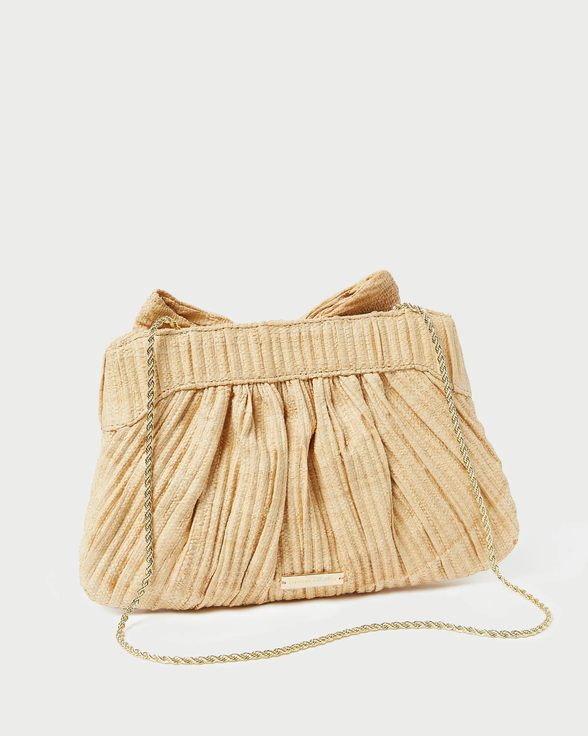 Loeffler Randall Rayne Pleated Bow Clutch