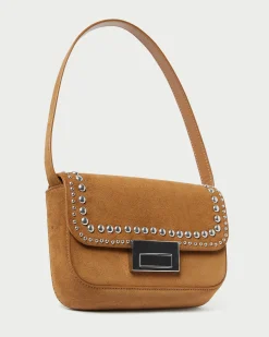 Loeffler Randall Stefania Cacao Studded Baguette Bag