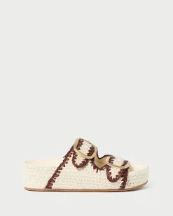 Loeffler Randall Theo Natural Straw Footbed Sandal