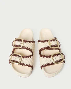 Loeffler Randall Theo Natural Straw Footbed Sandal