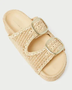 Loeffler Randall Theo Natural Straw Footbed Sandal