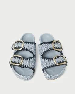 Loeffler Randall Theo Natural Straw Footbed Sandal
