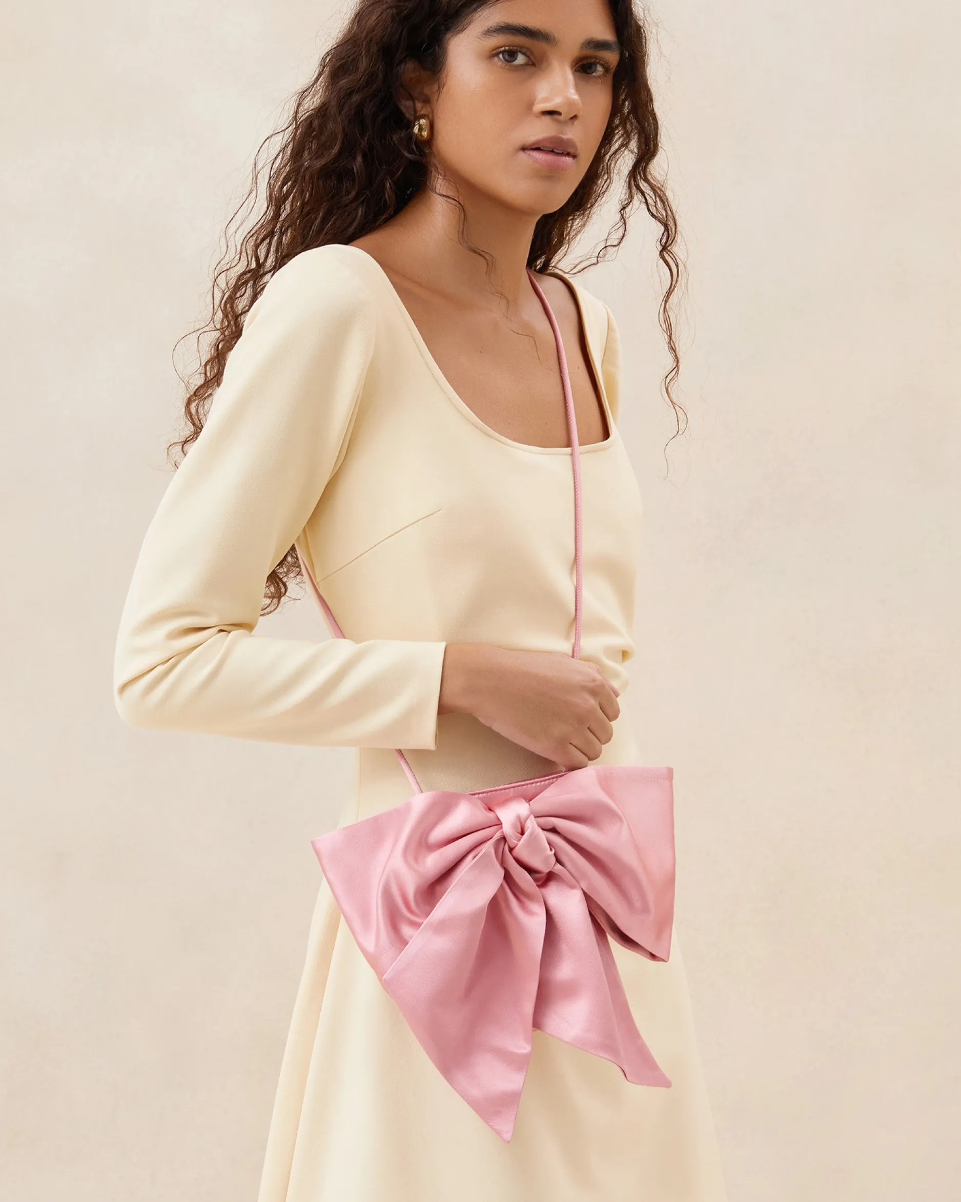Loeffler Randall Violet Satin Bow Crossbody